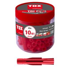 TOX Tassello universale Tri 10x61 mm in scatola rotonda | 45 pezzi