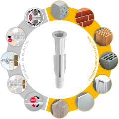 TOX Allzweckdübel Trika 7x51 mm | 100 Stück