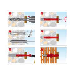 TOX Allzweck-Langdübel Constructor 8x100 mm + Schraube | 50 Stück