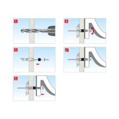 TOX fissaggio lavabo Oase Spagat Pro M10 | 10 pezzi