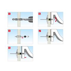 TOX fissaggio lavabo Oase Spagat M10 | 10 pezzi