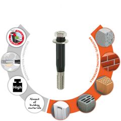 TOX Metrische lange plug Control 12x60 mm | 25 stuk