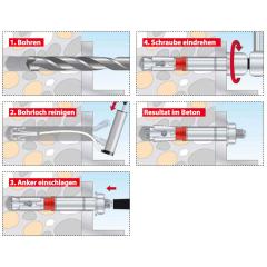 Schwerlastanker Dual Force Bolt 1 12x10 mm | 50 Stück