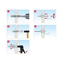 TOX Metall-Hohlraumdübel Acrobat M6x52 mm | 25 Stück