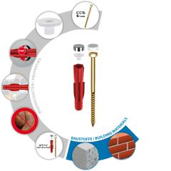 TOX Stand-alone WC fastening Toilet Plus | 100 pieces