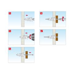 TOX Tassello per cartongesso Spiral 32 + vite | 50 pezzi