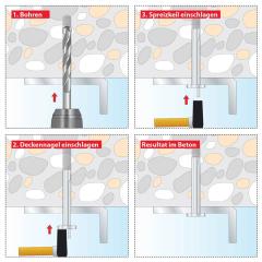 TOX Tampon pour plafond Top 6x35 mm | 100 pièces