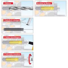 TOX Messing Spreizdübel - Sortiment Metrix Box 64 tlg. | 64 Stück