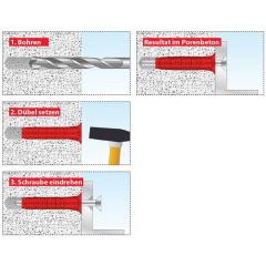 Porenbetondübel YTOX 10x55 mm | 25 Stück