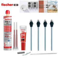 fischer TherMax Befestigungsset für Vollbaustoffe, 12/110 M12 gvz - 4er Set