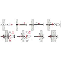 Hohlraumdübel DuoHM 6 x 55 S PH TX, Panhead | 25 Stück